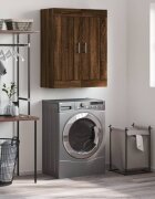 vidaXL Стенен шкаф кафяв дъб 695x34x90 см инженерно дърво