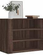 vidaXL Стенен шкаф кафяв дъб 75x35x60 см инженерно дърво