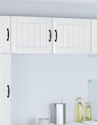 vidaXL Стенен шкаф LUCCA 2 бр. Бял гланц Инженерна дървесина