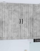 vidaXL Стенен шкаф LUCCA Бетонно сиво 80 x 31 x 100 см