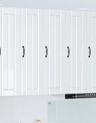 vidaXL Стенен шкаф LUCCA Бял гланц 30 x 31 x 100 см
