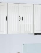 vidaXL Стенен шкаф LUCCA Бял гланц 80 x 31 x 80 см Инженерна дървесина