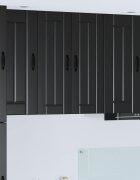 vidaXL Стенен шкаф LUCCA Черно 30 x 31 x 80 см Инженерна дървесина