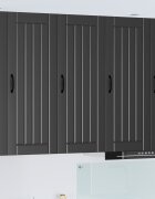 vidaXL Стенен шкаф LUCCA Черно 40 x 31 x 100 см Инженерна дървесина