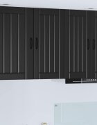 vidaXL Стенен шкаф LUCCA Черно 40 x 31 x 80 см Инженерна дървесина