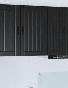 vidaXL Стенен шкаф LUCCA Черно 50 x 31 x 80 см Инженерна дървесина
