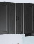 vidaXL Стенен шкаф LUCCA Черно 60 x 31 x 100 см Инженерна дървесина