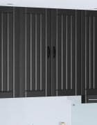 vidaXL Стенен шкаф LUCCA Черно 80 x 31 x 100 см Инженерна дървесина