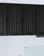 vidaXL Стенен шкаф LUCCA Черно 80 x 31 x 80 см Инженерна дървесина