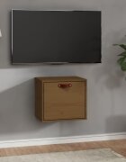 vidaXL Стенен шкаф меденокафяв 40x30x35 см борово дърво масив