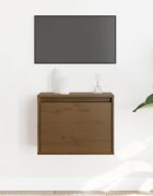 vidaXL Стенен шкаф меденокафяв 45x30x35 см бор масив