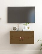 vidaXL Стенен шкаф меденокафяв 60x30x30 см борово дърво масив