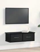 vidaXL Стенен шкаф Монтиране на стена Черния дъб 60 x 26 x 185 см