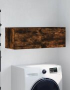 vidaXL Стенен шкаф опушен дъб 100x365x35 см инженерно дърво