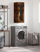 vidaXL Стенен шкаф опушен дъб 345x34x90 см