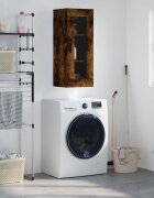 vidaXL Стенен шкаф опушен дъб 345x34x90 см