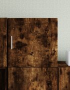 vidaXL Стенен шкаф опушен дъб 40x425x40 см инженерно дърво