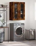 vidaXL Стенен шкаф опушен дъб 695x34x90 см инженерно дърво