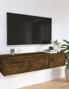 vidaXL Стенен шкаф опушен дъб 88x26x185 см инженерно дърво