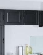 vidaXL Стенен шкаф PORTO 2 бр. Черно Инженерна дървесина