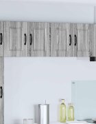 vidaXL Стенен шкаф PORTO 2 бр. Сив Сонома Инженерна дървесина