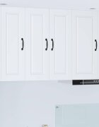 vidaXL Стенен шкаф PORTO Бяло 30 x 31 x 80 см Инженерна дървесина
