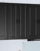 vidaXL Стенен шкаф PORTO Черно 30 x 31 x 100 см Инженерна дървесина