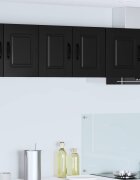 vidaXL Стенен шкаф PORTO Черно 30 x 31 x 40 см Инженерна дървесина