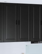 vidaXL Стенен шкаф PORTO Черно 40 x 31 x 100 см Инженерна дървесина