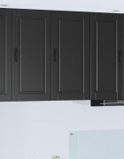 vidaXL Стенен шкаф PORTO Черно 40 x 31 x 80 см Инженерна дървесина