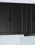 vidaXL Стенен шкаф PORTO Черно 50 x 31 x 100 см Инженерна дървесина