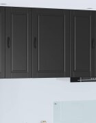 vidaXL Стенен шкаф PORTO Черно 50 x 31 x 80 см Инженерна дървесина