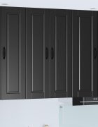 vidaXL Стенен шкаф PORTO Черно 60 x 31 x 100 см Инженерна дървесина