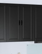 vidaXL Стенен шкаф PORTO Черно 80 x 31 x 100 см Инженерна дървесина