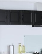 vidaXL Стенен шкаф PORTO Черно 80 x 31 x 40 см Инженерна дървесина