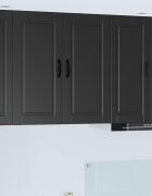 vidaXL Стенен шкаф PORTO Черно 80 x 31 x 80 см Инженерна дървесина