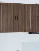 vidaXL Стенен шкаф PORTO Кафяв дъб 80 x 31 x 80 см Инженерна дървесина