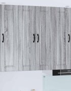 vidaXL Стенен шкаф PORTO Сив Сонома 60 x 31 x 100 см