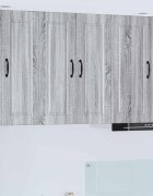 vidaXL Стенен шкаф PORTO Сив Сонома 60 x 31 x 80 см