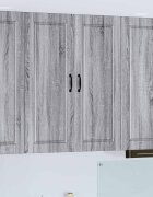 vidaXL Стенен шкаф PORTO Сив Сонома 80 x 31 x 100 см
