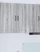 vidaXL Стенен шкаф PORTO Сив Сонома 80 x 31 x 80 см