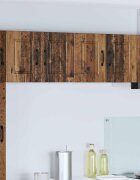vidaXL Стенен шкаф PORTO Старо дърво 60 x 31 x 40 см