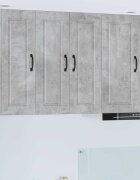vidaXL Стенен шкаф PORTO Циментено сиво 30 x 31 x 80 см