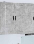 vidaXL Стенен шкаф PORTO Циментено сиво 40 x 31 x 100 см