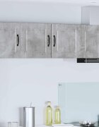 vidaXL Стенен шкаф PORTO Циментено сиво 40 x 31 x 40 см