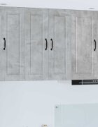 vidaXL Стенен шкаф PORTO Циментено сиво 60 x 31 x 80 см