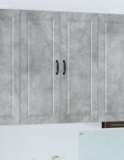 vidaXL Стенен шкаф PORTO Циментено сиво 80 x 31 x 100 см