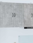 vidaXL Стенен шкаф PORTO Циментено сиво 80 x 31 x 80 см