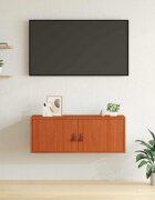 vidaXL Стенен шкаф с рафт Кафяво с восъчно покритие 80 x 30 x 30 см