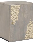 vidaXL Стенен шкаф Сив 38 x 33 x 48 см Солидно мангово дърво
